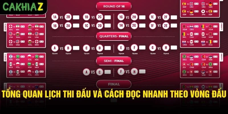 Tổng quan lịch thi đấu và cách đọc nhanh theo vòng đấu